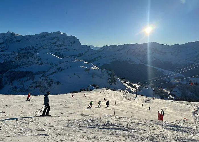 דירה In Sur Ollon, Emeraude, For 3 Only 100m To Bretaye Train