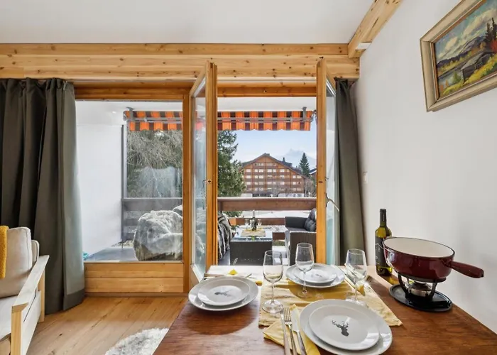 Apartment In Sur Ollon, Emeraude, For 3 Only 100m To Bretaye Train Villars-sur-Ollon