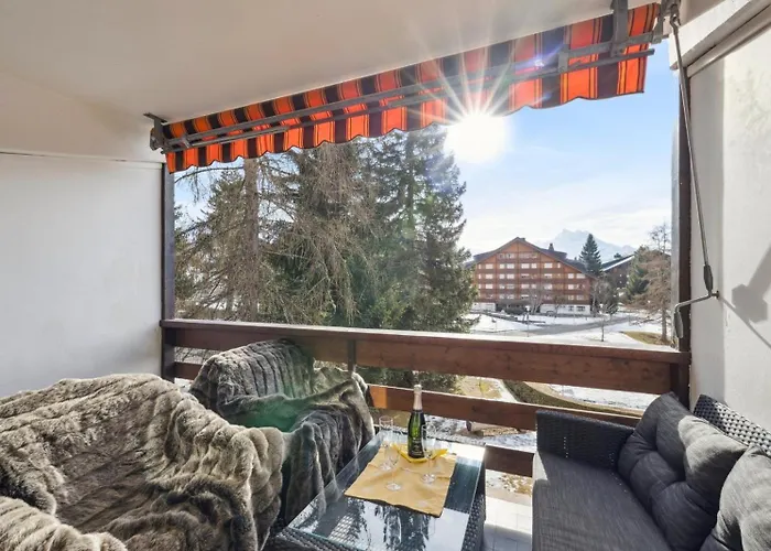 In Sur Ollon, Emeraude, For 3 Only 100m To Bretaye Train Apartment